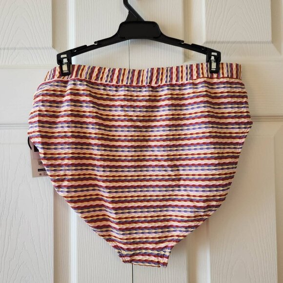 No Boundaries Women's High-Waisted Striped Bikini Bottom Size XL - Picture 5 of 7